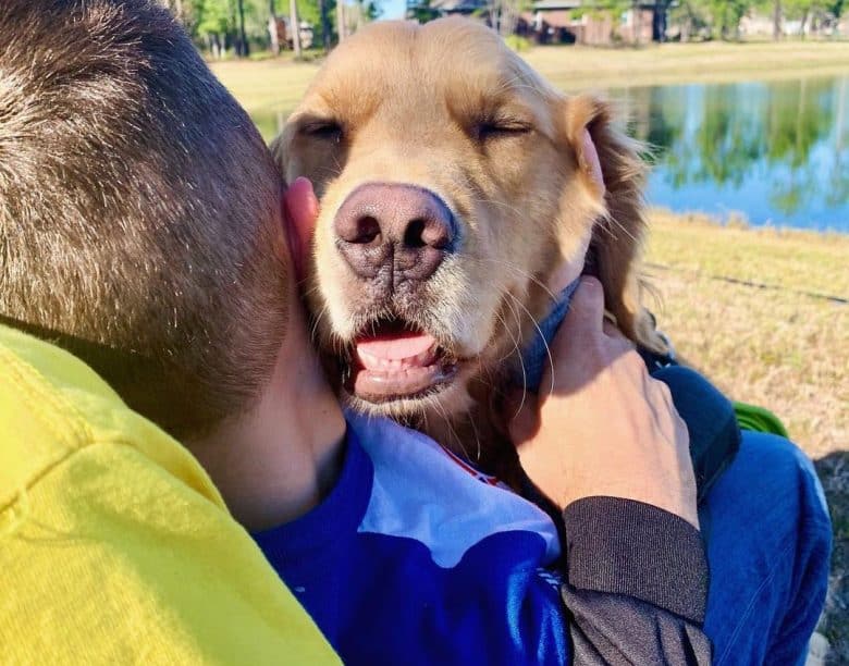 Sleeping autism service dog