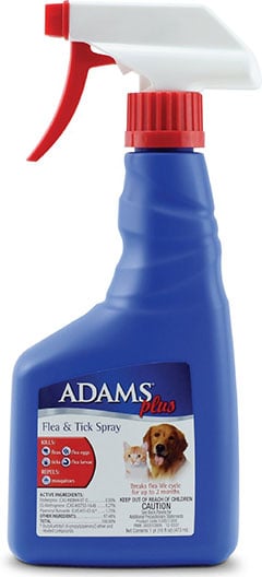 Adams Plus Flea and Tick Spray for Cats and Dogs