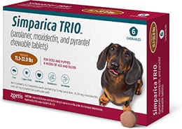 Simparica Trio Chewable Tablets for Dogs