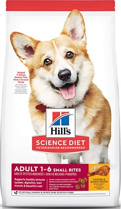 Hill’s Science Diet Adult Dog Food, Small Bites Chicken & Barley Recipe Dry Dog Food