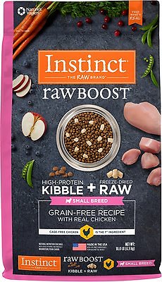  Instinct Raw Boost Small Breed Grain-Free Recipe with Real Chicken Liofilizzato Raw Pieces Dry Dog Food