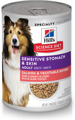 Hill's Science Diet Adult Sensitive Stomach & Skin Grain-Free Salmon & Vegetable Entree Canned Dog Food