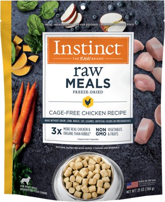 Instinct Freeze-Dried Raw Meals Cage-Free Chicken Recipe Grain-Free Dog Food