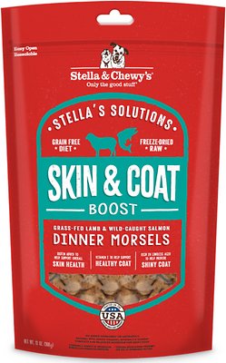 Stella & Chewy's Stella's Solutions Skin & Coat Boost Freeze-Dried Raw Grass-Fed Lamb & Wild-Caught Salmon