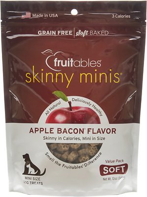 Fruitables Skinny Minis Apple Bacon Flavor Soft & Chewy Dog Treats