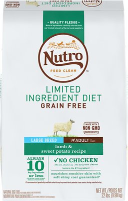 Nutro Limited Ingredient Diet Grain-Free Adult Large Breed Lamb & Sweet Potato Recipe Dry