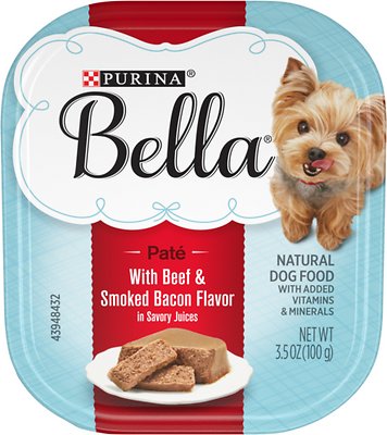Purina Bella with Beef & Smoked Bacon in Savory Juices Small Breed Wet Dog Food Trays
