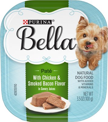 Purina Bella Chicken & Smoked Bacon Flavors Small Breed Wet Dog Food Trays