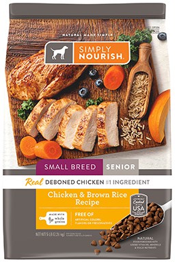 Simply Nourish Chicken & Brown Rice Recipe Small Breed Senior