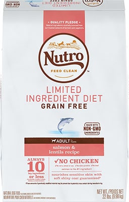 Nutro Limited Ingredient Diet Grain-Free Adult Salmon & Lentils Recipe