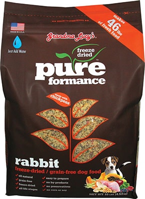 Grandma Lucy's Pureformance Rabbit Grain-Free Freeze-Dried Dog Food