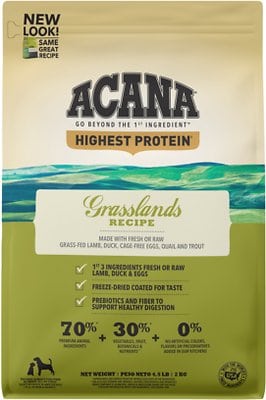 Acana Grasslands Recipe with Highest Protein