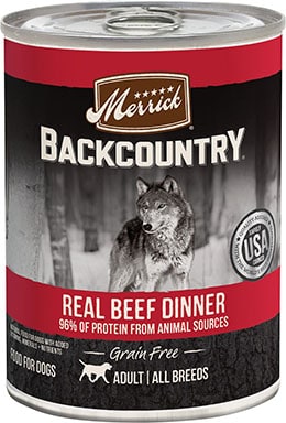 Merrick Backcountry Grain-Free 96% Real Beef Canned Dog Food