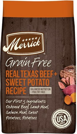 Merrick Grain-Free Real Texas Beef + Sweet Potato Recipe